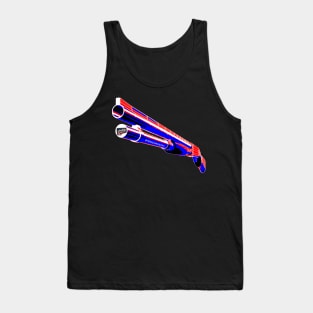 Shotgun Punchado Blank Text v. Code: Red White Blue Tank Top